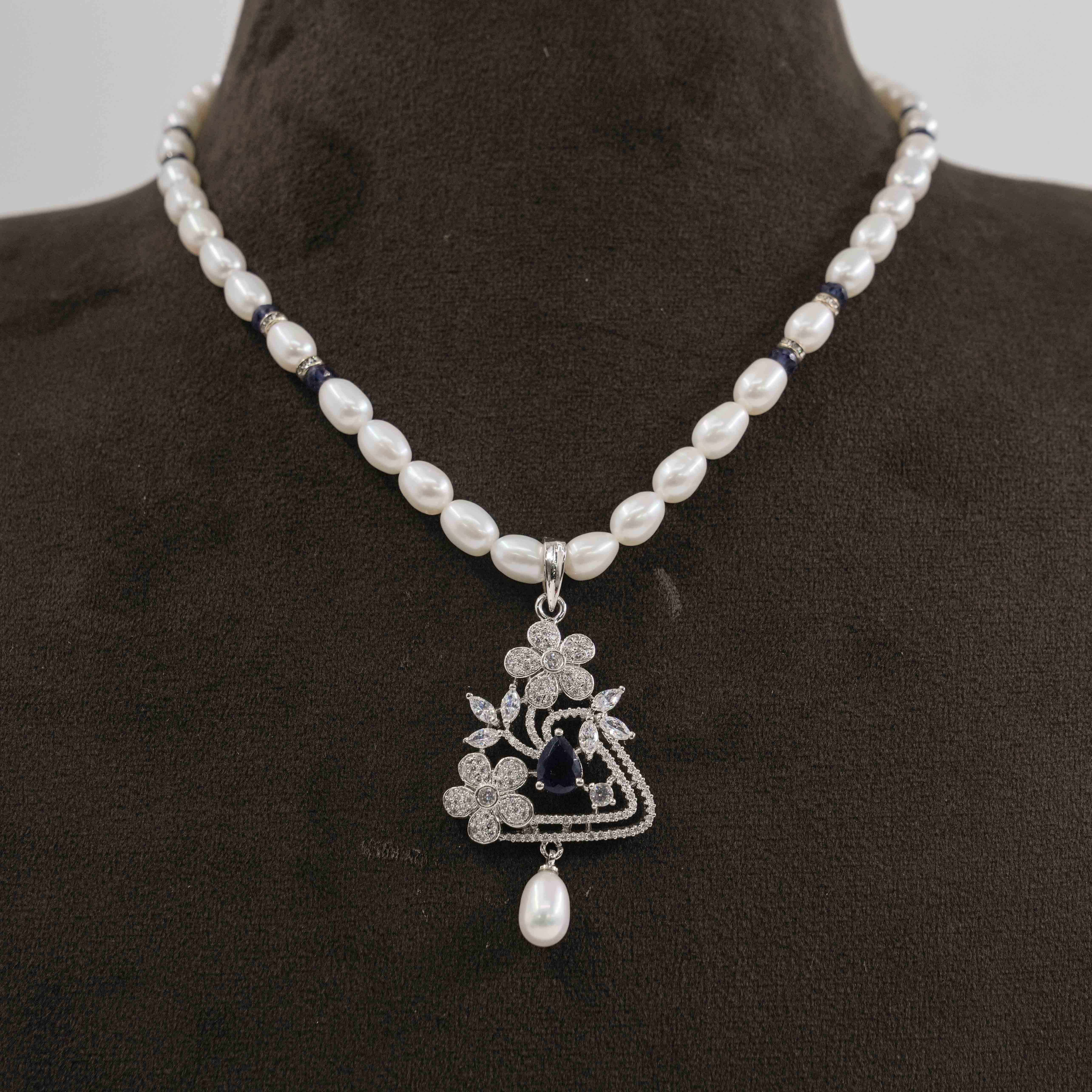 The Pearl Atelier by Kabra Pearls - Rice Pearls Necklace Set